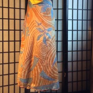 Wrap-Around Reversible Silk Skirt